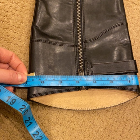 Frye Molly Knee High Extra Wide Calf Riding Boot Black Leather - Picture 9 of 9